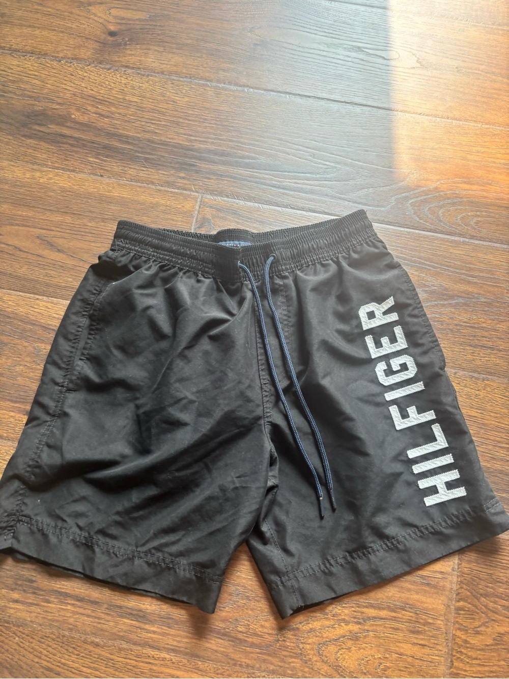 Tommy Hilfiger Black Men's Swim Trunks with Side Logo
